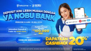 Bittime Gandeng Nobu Bank Luncurkan Program Cashback  “10 Menit dari Indonesia ke Wall Street” untuk Akses Investasi Aset Global