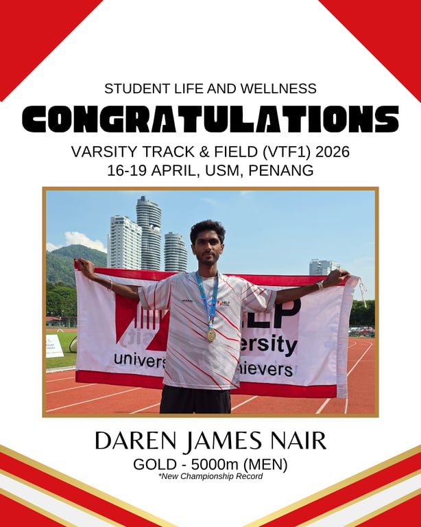 HELP University Athletes Shine at National Varsity Championships with Gold Medal, Championship Record and Multiple Podium Finishes