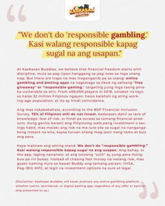 KasKasan Buddies Declares: “There Is No Such Thing as Responsible Gambling”