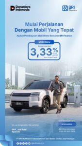 BRI Finance Hadirkan Pembiayaan Mobil Baru dengan Bunga Mulai 3,33% Flat per Tahun