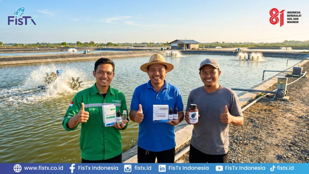 Tambak Indonesia Merdeka dari Produk Impor, FisTx Hadirkan Alat Uji Nawasena Test Kit dan Nano Disinfektan Buatan Lokal