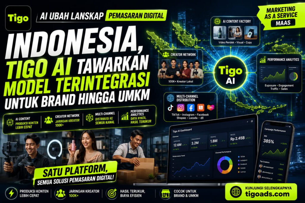 AI Ubah Lanskap Pemasaran Digital Indonesia, Tigo AI Tawarkan Model Terintegrasi untuk Brand hingga UMKM