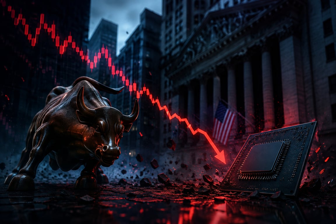 Wall Street Melemah Tajam, Saham Teknologi dan Semikonduktor Jadi Penekan Utama