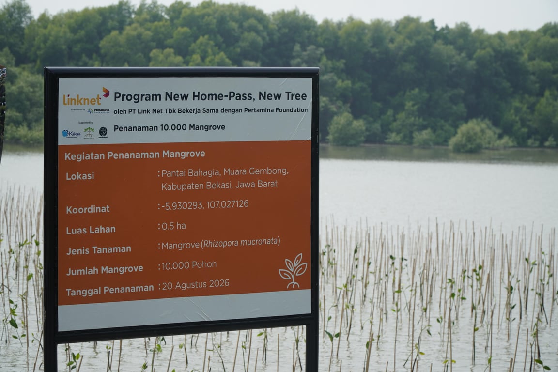 Lewat Program New Home-Pass New Tree, Linknet Hijaukan Pesisir Bekasi untuk Peringati HUT ke-81 RI
