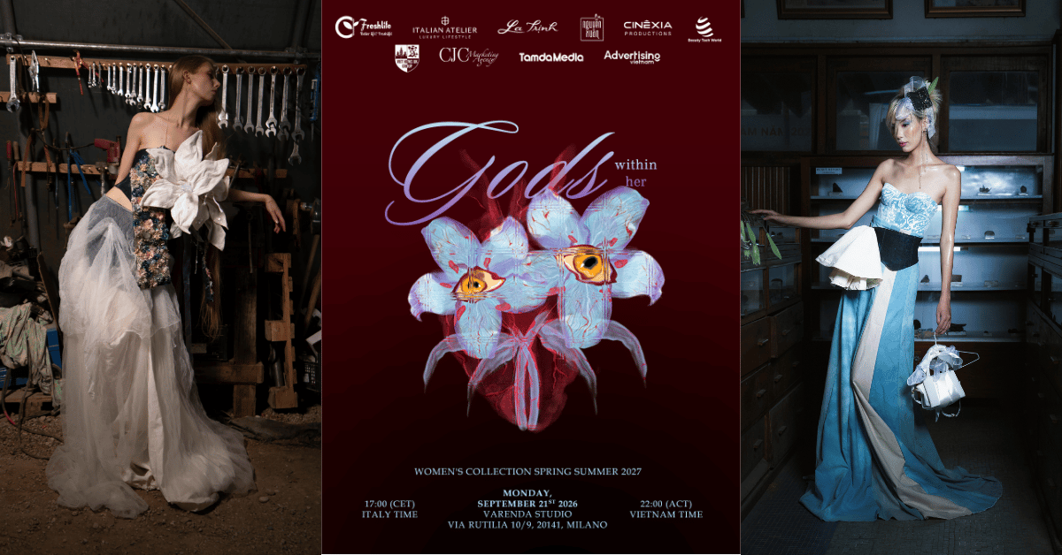LA TRỊNH ATELIER PRESENTS “GODS WITHIN HER” FASHION SHOW IN MILAN