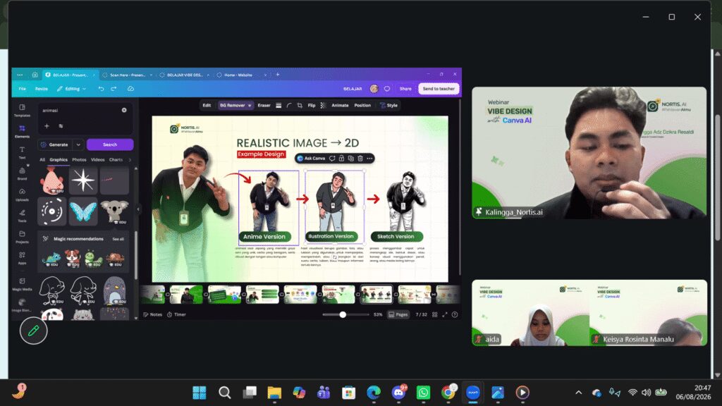 Telkom AI Center Malang Dukung Pengembangan Skill Digital melalui  Vibe Design with Canva AI