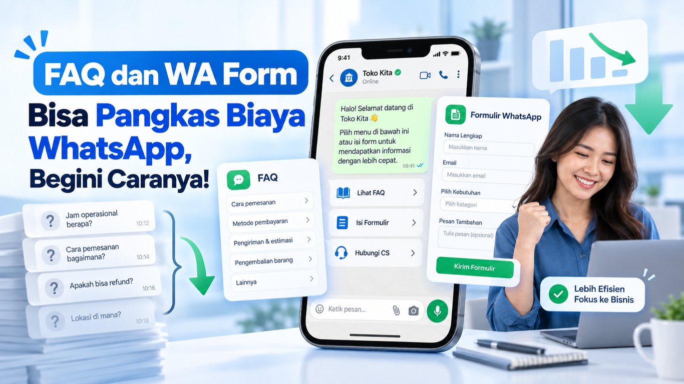 FAQ dan WA Form Bisa Pangkas Biaya WhatsApp, Begini Caranya!