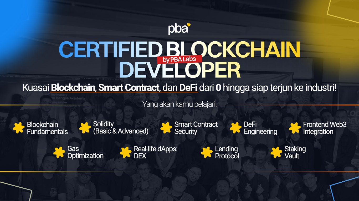PBA Labs Buka Pendaftaran Certified Blockchain Developer Course
