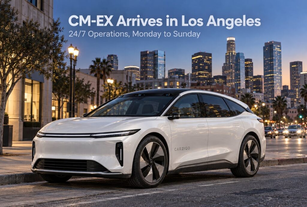 Carziqo Adds CM-EX Autonomous Ride-Hailing Vehicles to Los Angeles Operations