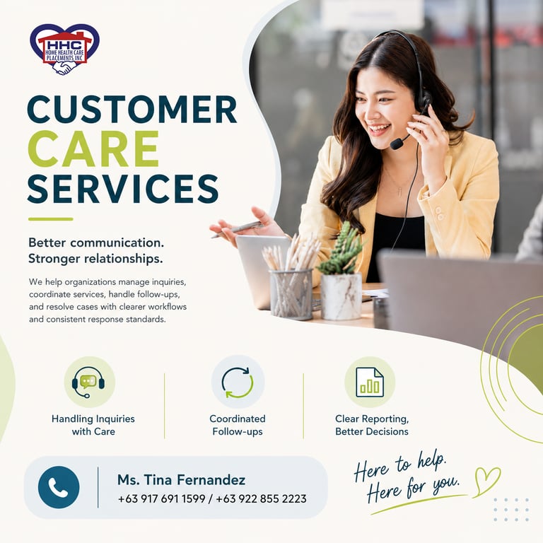 Home Health Care Placements, Inc. expands Customer Care Services to support organizations