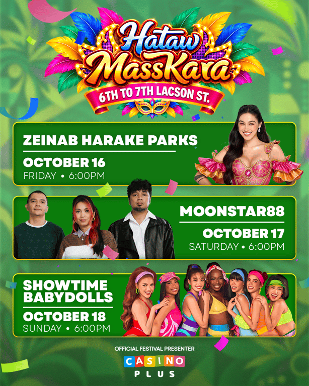 Casino Plus brings ‘Hataw MassKara’ to Bacolod as official presenter of MassKara Festival 2026; Zeinab, Moonstar88, Baby Dolls to headline 3-day concert