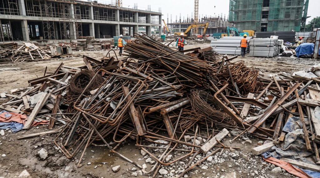 Sisa Potongan Besi Menumpuk, Anggaran Proyek Bocor Diam-Diam