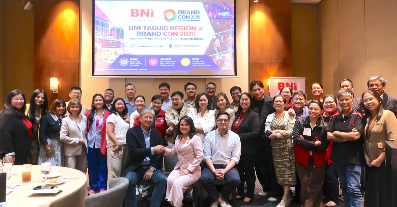 BRAND CON 2026 Names BNI Taguig Region Co-Presenter, Expands Brand-Building Advocacy to Over 600 Businesses