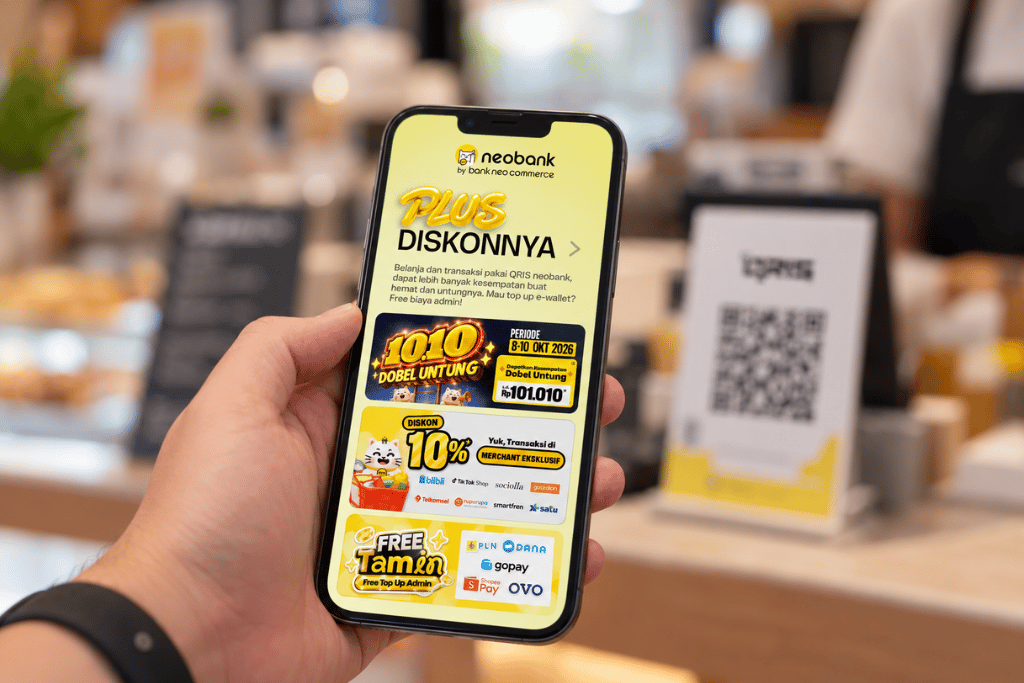PLUS Diskonnya dari neobank Plus: Ada Promo QRIS, Diskon Merchant, hingga Top Up E-Wallet