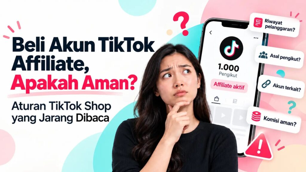 Beli Akun TikTok Affiliate, Apakah Aman? Ini Aturan dari TikTok Shop yang Jarang Dibaca