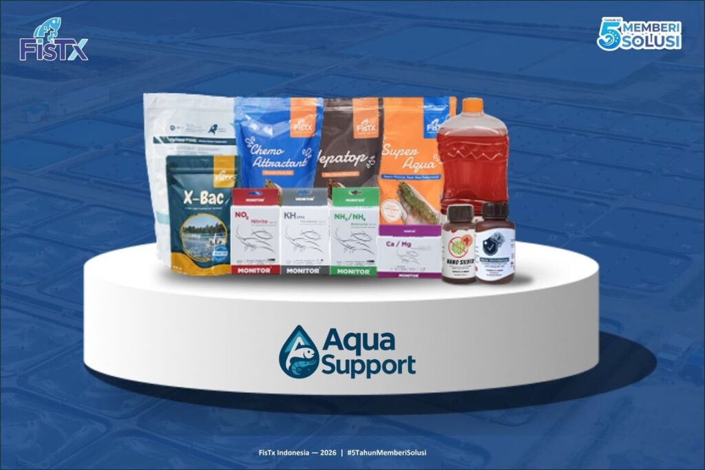 FisTx Hadirkan Aqua Support, Solusi Saat Siklus Budidaya Udang Sedang Berjalan