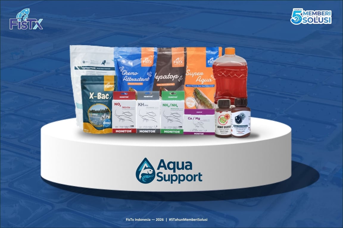 FisTx Hadirkan Aqua Support, Solusi Saat Siklus Budidaya Udang Sedang Berjalan