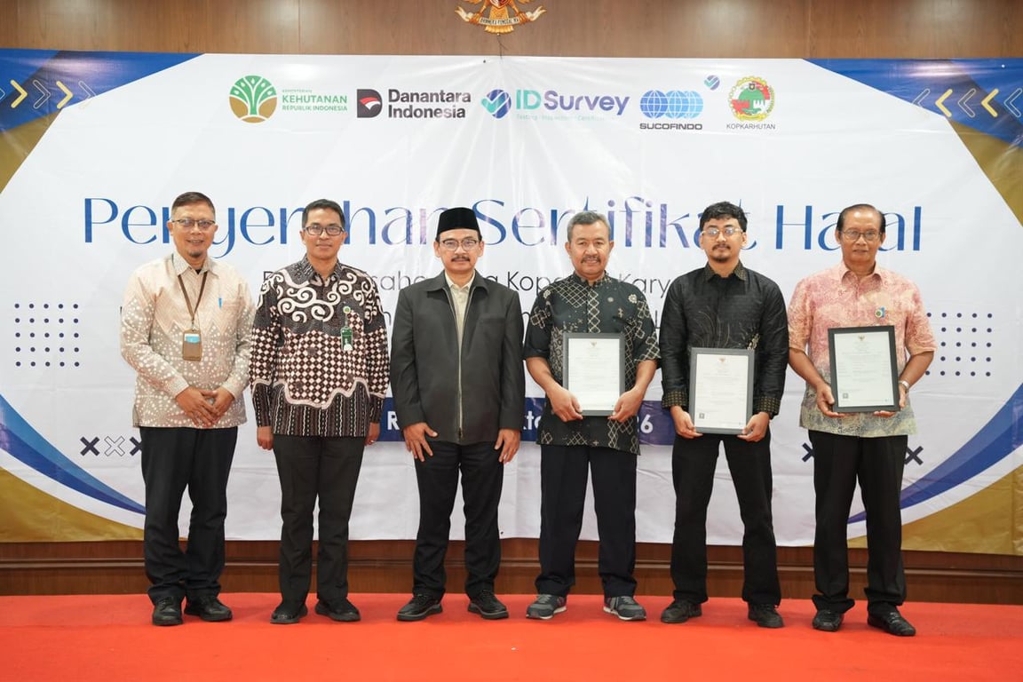 HUT ke-70 SUCOFINDO: Fasilitasi Sertifikasi Halal Gratis bagi 22 Tenant Kantin Kementerian Kehutanan