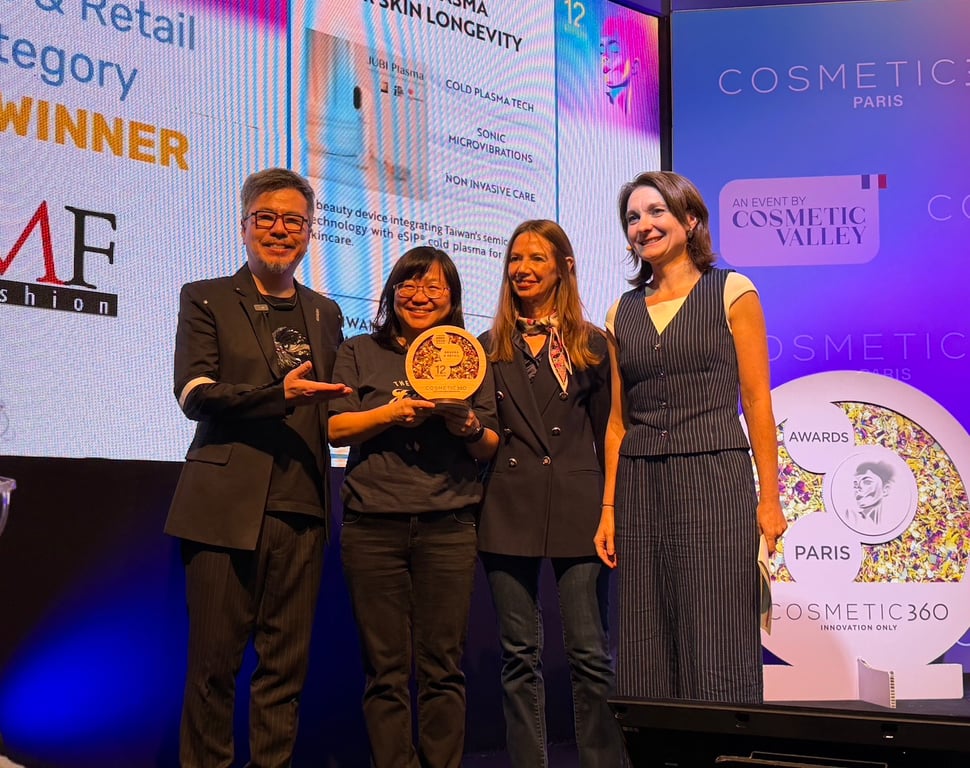 Taiwan’s JUBILEE Biomedical Wins France’s COSMETIC 360 Innovation Award, Bringing Cold Plasma Skincare Innovation to Malaysia