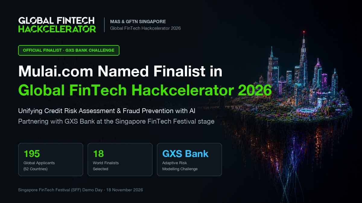 Mulai.com Named Finalist in MAS Global FinTech Hackcelerator 2026 Out of 195 Global Applicants